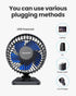 Gaiatop USB Desk Fan, Small But Powerful, Portable Quiet 3 Speeds Wind Desktop Personal Fan, Adjustment Mini Fan Table Fan for Better Cooling, Hom...