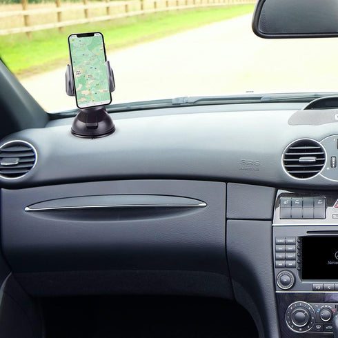 LAX Gadgets Premium Phone Car Mount - Strong Suction Cup Movable Jaws- Car Mount with Powerful Suction Cup for Windshield or Dashboard for All Sma...