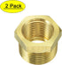 2 Pack 57480-1208 Brass Garden Hose Fitting, Pipe Adapter Connector, 3/4'' GHT Male * 1/2'' NPT Female Garden Hose Parts for Connectors Hose Conne...