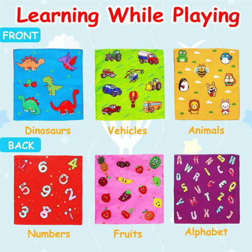 Baby Toys 3 4 5 6 7 8 9 12 Month Old Montessori Tissue Box Toys for Babies Infants 0-6 6-12 Months Sensory Educational Crinkle Toy Developmental E...