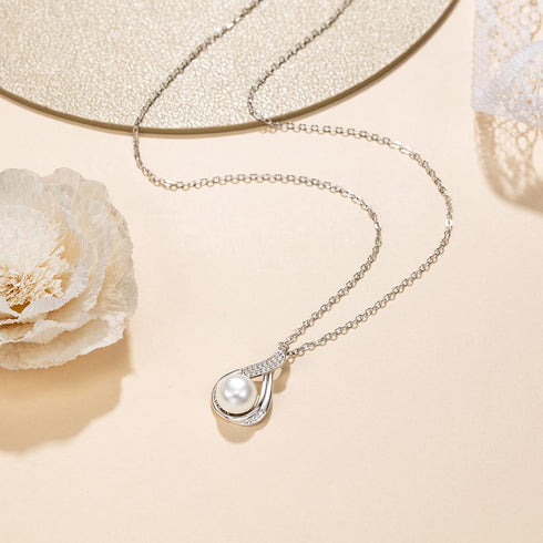 Mother of the Groom Gifts from Bride, Sterling Silver Pearl Pendant for Mother of the Groom Necklace from Bride, Wedding Gifts for Groom Gift, Tha...