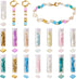 395Pcs 5mm Tila Beads Glass Seed Beads 15 Styles Golden Square Beads 2 Hole Tile Beads Rectangle Pastel Carrier Beads Kit for DIY Crafts Bracelets...