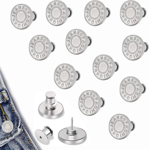 YouOKLight Button pins for jeans, jean buttons pins for loose jeans, revamp your jeans with ease! No sew instantly adjust and secure loose jeans, ...