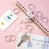 OIIKI 100 Sets Keychain Rings for Crafts, Round Split Key Rings, Metal Keychain Connector with Clear Plastic Snap Tabs, Blanks Key Rings Jump Ring...