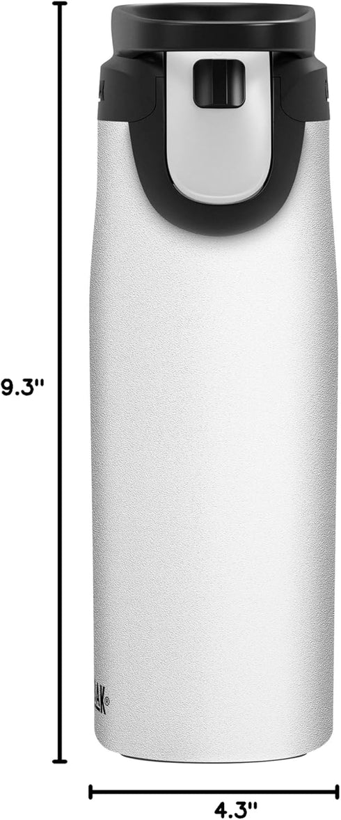 CamelBak Forge Flow Coffee & Travel Mug, Insulated Stainless Steel - Non-Slip Silicon Base - Easy One-Handed Operation - 20oz, White...