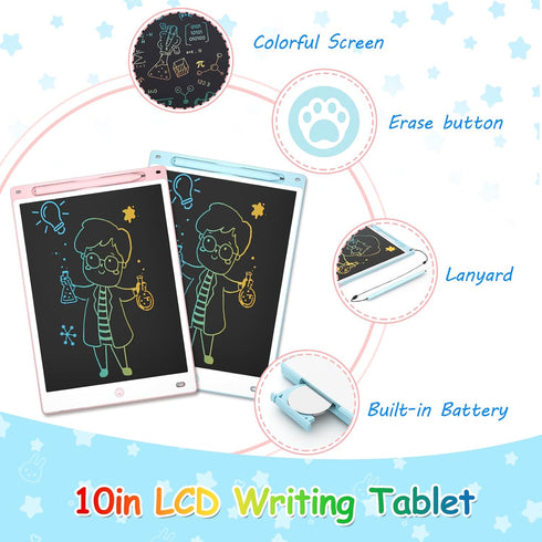 2PACK LCD Writing Tablet (Pink?Blue),Toddler Drawing Board Toys for Kids Learning & Education,10in Erasable Drawing Doodle Board,Toddler Birthday ...