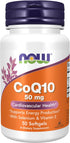 NOW Supplements, CoQ10 50 mg, Pharmaceutical Grade, All-Trans Form produced by Fermentation, 50 Softgels...
