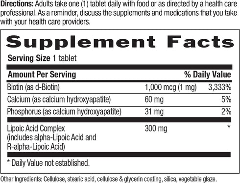 Country Life R-Alpha Lipoic Acid Complex 300mg - Alpha-Lipoic Acid 270mg & R-Lipoic Acid 30mg - Antioxidant Support - No Yeast, Corn, Wheat, Soy, ...