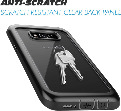 Samsung Galaxy S8 Case, Full Body Bumper Case Built-in Screen Protector Slim Clear Shock-Absorbing Dustproof Lightweight Cover Case for Samsung Ga...