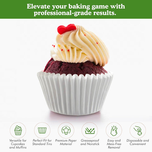 Regency Wraps Baking Cups, Greaseproof Cupcake Muffin Liners, Non-Stick for Easy Removal and Easy Serving of Baked Treats, Pack of 72, Mini Size, ...