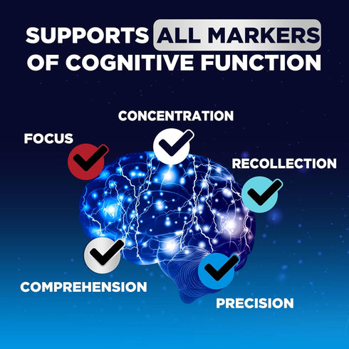 Brain Supplement Gummies for Concentration Memory & Focus Support - Brain Clarity Health with B6 B12, Phosphatidylserine, Coffee Extract, Nootropi...
