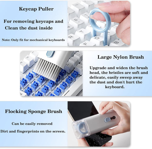 7-in-1 Cleaner Kit for Airpods Headphones,Keyboard Earbuds Case & Computer, Deep Cleaning Tools with Screen Cleaner for Airpods 1/2/3/ Pro, Earpho...