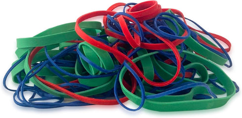 Upgrade Office Supply UPG22754APK2 Rubber Bands, Size #54 (Assorted Sizes), 4 oz. Bags (2 Pack) Bag, Red, Blue, and Green, Made in USA...