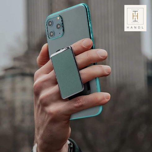 HANDL New York HANDLstick Midnight Green/Grey Grip and Stand for Smartphone...
