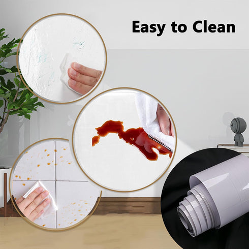Clear Contact Paper Peel and Stick Wallpaper for Bathroom 15.8"×197"Wall Protector Removable Wallpaper for Countertops Vinyl Wall Protective Film ...