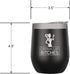 Chris's Stuff 12 oz Wine Tumbler - Iced Coffee Mug with Splash-Proof Lid Stainless Steel Double Wall Vacuum Insulated with Inner Layer Copper Keep...