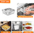 P&P CHEF 6 Inch Square Cake Baking Pans (2 Pcs), Stainless Steel Lasagna Brownie Pan For Small Birthday Cake Bread Pie, Leakproof & Brushed Surfac...