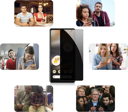 YWXTW Privacy Screen Protector for Google Pixel 6A, 6.1"5G, Tempered Glass Anti-Spy 9H Hardness Film......