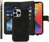 iCoverCase Compatible with iPhone 13 Pro Wallet Phone Case with Card Holder, PU Leather Zipper Pocket Magnetic Detachable Flip Case with Wrist Str...