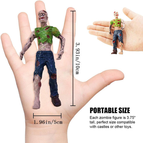 6 Pcs Zombie Dolls Action Figures Toys Walking Dead Toys Terror Corpse Articulated Joints Miniature Model for Halloween Party Decorations As Gifts...