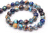 Natural Gemstone Beads for Jewelry Making,8mm Mixed Blue Imperial Jasper Polished Round Smooth Stone Beads,Genuine Real Stone Beads for Bracelet N...