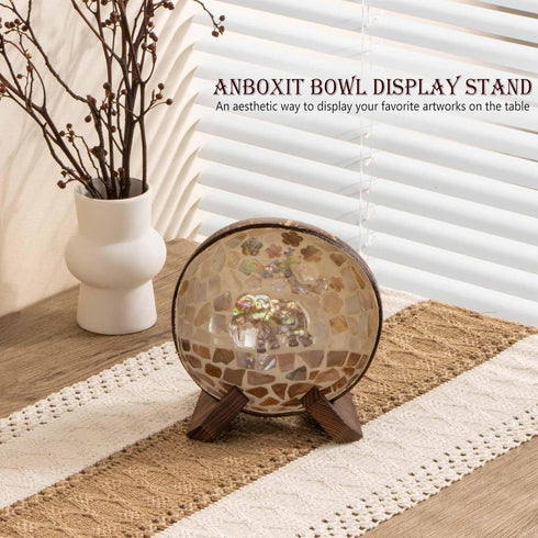 Plate Stand, 3.5 Inch Bowl Stands for Display, Wooden Easel Frame Holder, Display Stand for Large Deep Bowls Platters and Dishes, 3.5" H x 4.8" W ...