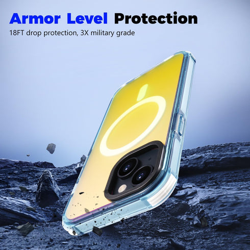 Tigowos Magnetic Bumper for iPhone 15 Case Fits MagSafe 20FT Drop Resistant Back Cover Shockproof Slim Fit for iPhone 15 Phone Case, Colorful...
