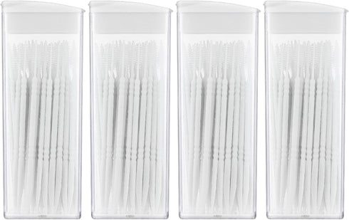 200Pcs Double Head Plastic Dental Floss Interdental Brush 2-in-1 Disposable Plastic Dental Toothpicks Braces Cleaner Brush Oral Care Travel Teeth ...