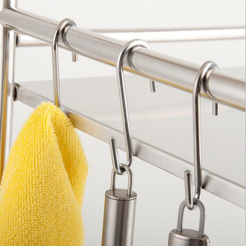 24 Pack 3 inch Heavy Duty S Hooks Pan Pot Holder Rack Hooks Hanging Hangers S Shaped Hooks for Kitchenware Pots Utensils Clothes Bags Towels Plant...