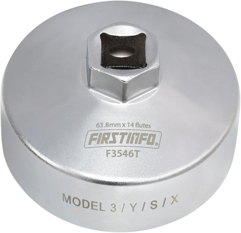 FIRSTINFO F3546T 1/2" Drive 63.8mm 14 Flutes Oil Filter Wrench, Compatible with Tesla...