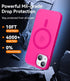 CANSHN for iPhone 14 Case/iPhone 13 Case, Compatible with MagSafe, Translucent Matte Back Slim Shockproof Phone Cover, Hot Pink...