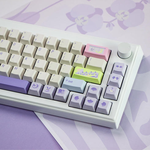 Hyekit PBT Keycaps - Cherry Profile Custom Keycaps, 144 Keys, Dye-Sublimation, Orchid Plant Theme Keyboard Keycap Set for Mechanical Keyboard, Key...