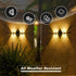 2 Pack Solar outdoor lights for fence deck wall with up and down lighting for garden yard porch patio decorations....