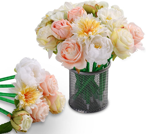 Flower Pens Gifts Valentines Mother's Day 15 Pcs Artificial Mixed Rose Pens Party Favors Birthday Wedding Office School Supplies for Mom Girls Sis...