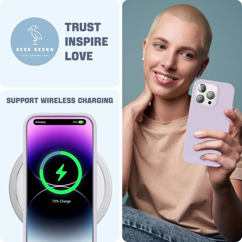 Compatible with Iphone 14 Pro Max Case, Liquid Silicone Case, Ultra Drop Protection, Full Coverage, Supreme Touch Feeling, Scratch Resistant, 6.7 ...