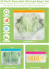 24 Reusable Food Storage Bags, Freezer Bags with Pack BPA FREE (8 Reusable Gallon Bags+8 Leakproof Reusable Sandwich Bags+8 Food Grade Snack Bags)...