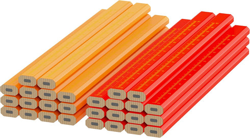 29 Pieces Carpenter Pencils Flat Construction Pencils with Printed Ruler, Carpenters Scriber Pencil for Woodworking Marking Tool...