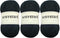 3 Pcs of Crochet Yarn Total 150g (426 Yards) Multi-Color 4-ply Acrylic Yarn Skeins, Seremel Brand Yarns for Crocheting and Knitting(Black)......