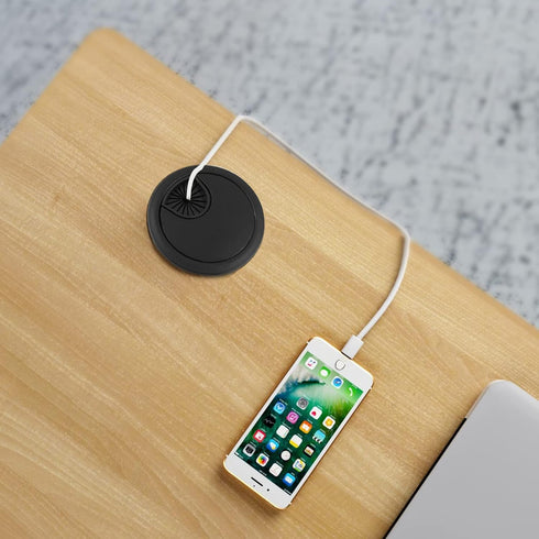2 Inch Metal Desk Grommet Black Wire Cable Hole Cover for Wire Organizing, Desk Table Grommet for Office and Home...