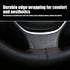 1 PC Car Steering Wheel Protector Cover, 14.96" Hand-Stitched Leather Sweat-Absorbent Steering Wheel Cover Tie with Air Hole, Motors Comfort Touch...