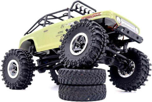 HOBBYSOUL 1.0 Mud Tires 61 * 22.4mm Super Soft Sticky 1.0 Crawler Tires for RC 1/18 TRX4M 1/24 AX24 SCX24 FCX24 Upgrade...