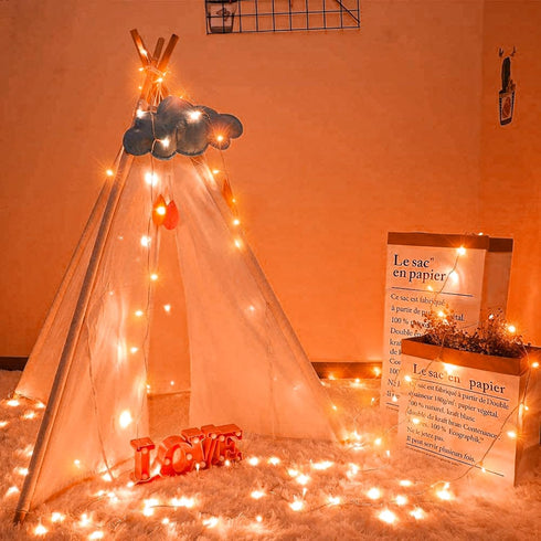 200 LED Halloween Lights Outdoor, 66ft Orange String Lights Indoor 8 Modes Clear Wire, Plug in Waterproof Orange Christmas Lights for Christmas Ha...