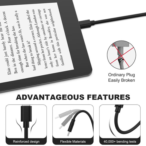 USB C Charging Cable Compatible with Kindle Paperwhite 2022, Kindle Scribe, New-Fire Max 11 2023, HD 10 10Plus 9th-13th Gen(2019-2023), Fire 7/HD ...