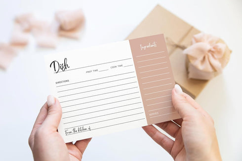 Canyon Rose Recipe Cards for Bridal Shower, Wedding Couple, Perfect for Any Special Occasions - 4x6, 25 Pack...