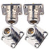 N-Type Socket - Nickel-Plated, Gold-Plated Copper Center, Solder Type, 4 Mounting Holes, 4-Pack, for PCB, Chassis, and Back Panels...