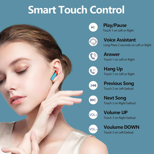Wireless Earbuds Bluetooth 5.0 Earbuds Hi-Fi Stereo Sound Ear Buds with Built-in Mic 35Hrs Playtime Headphones with Chagring Case Comfort Fit in-E...