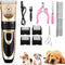 Dog Grooming kit Low Noise Rechargeable Dog Clippers for Grooming Cordless Dog Grooming for Dogs, Cats Gold...