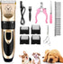 Dog Grooming kit Low Noise Rechargeable Dog Clippers for Grooming Cordless Dog Grooming for Dogs, Cats Gold...