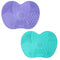 Makeup Brush Cleaner Mat Silicone Pad 2 Pcs Cosmetic Clean Brush Washing Tool Portable Suction Cup Rinse Color Removal Box Beauty Blender Multifun...