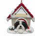 Shih Tzu Black and White Ornament A Great Gift For Shih Tzu Owners Hand Painted and Easily Personalized "Doghouse Ornament" With Magnetic Back...